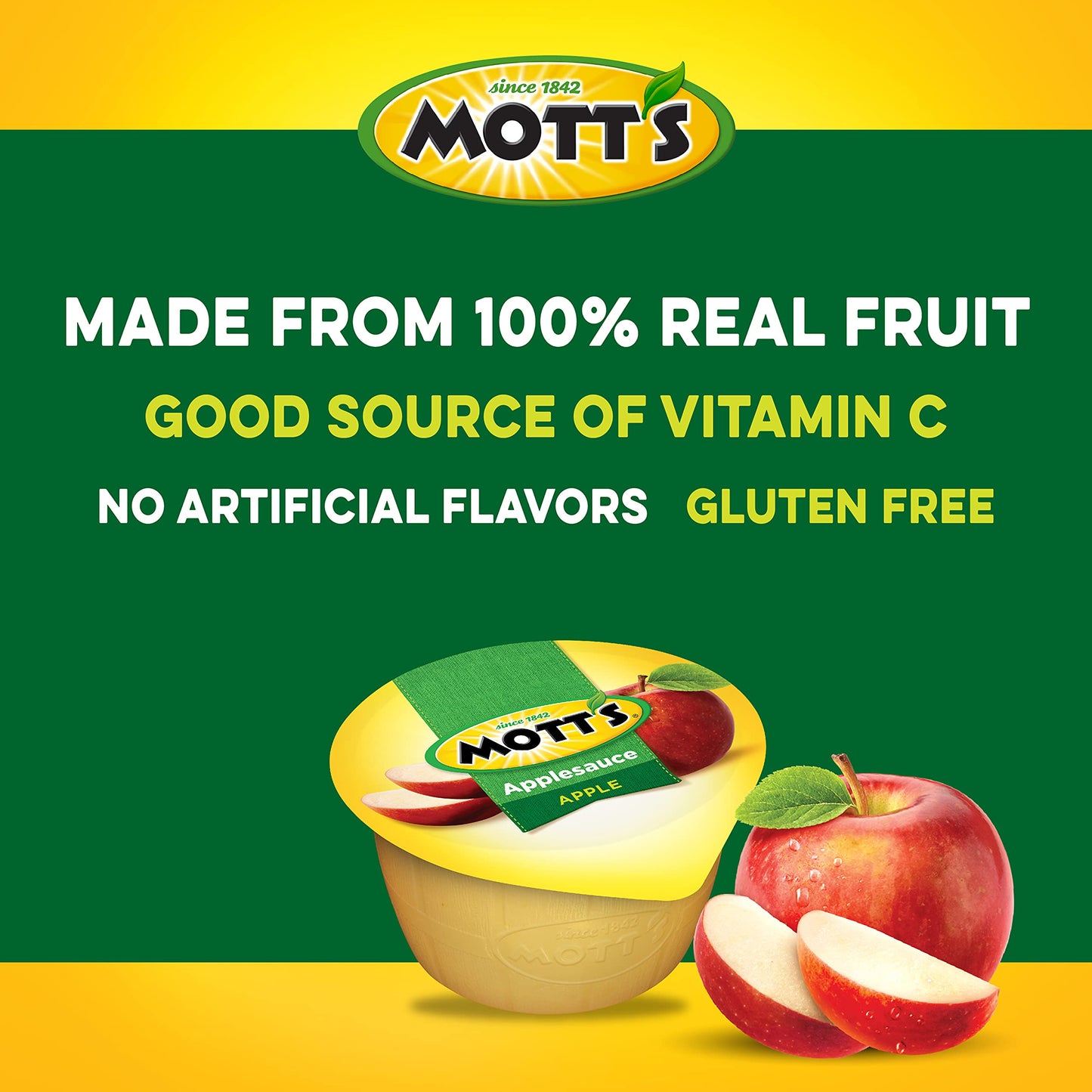 Mott's Applesauce, 4 oz cups, 18 count (Pack of 4)