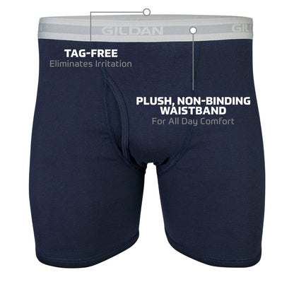 Gildan Men's Underwear Boxer Briefs, Multipack, Mixed Navy