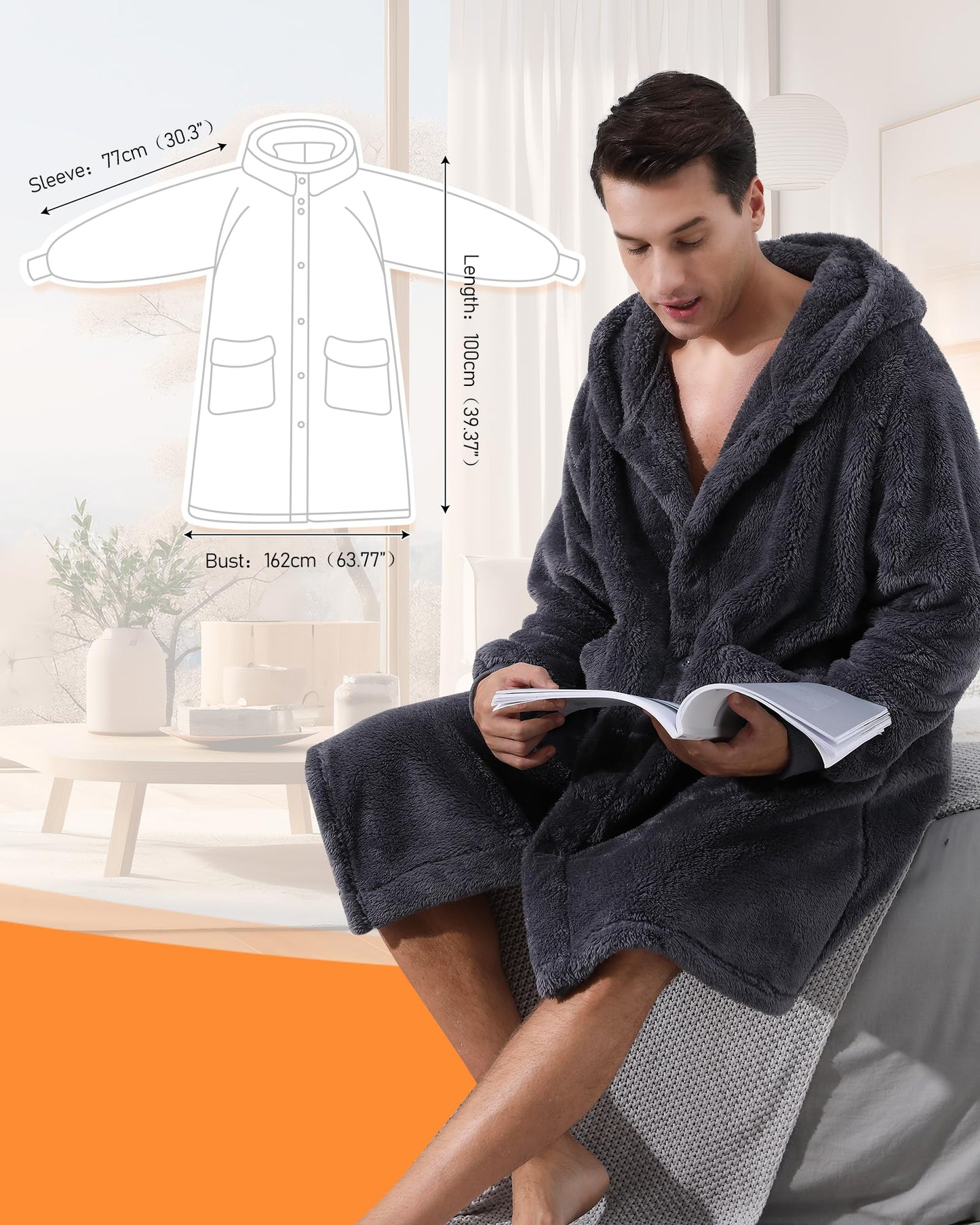 SANDOLONI Oversized Wearable Blanket Hoodie, Soft Sherpa Fleece Hoodie, Christmas Hoodie Blanket Gifts for Women Men and Adults, Stay Warm and Cozy.