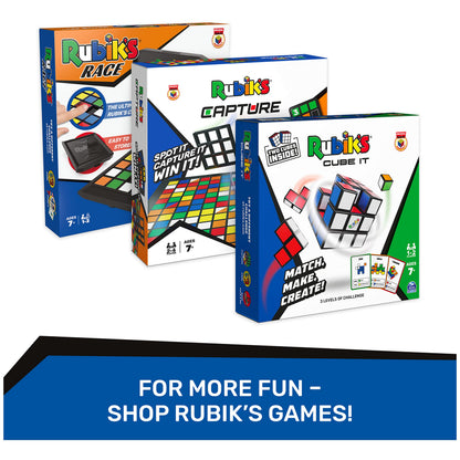 Rubik's Re-Cube, The Original 3x3 Cube Made with 100% Recycled Plastic 3D Puzzle Fidget Cube Stress Relief Travel Game, for Adults and Kids Ages 8+