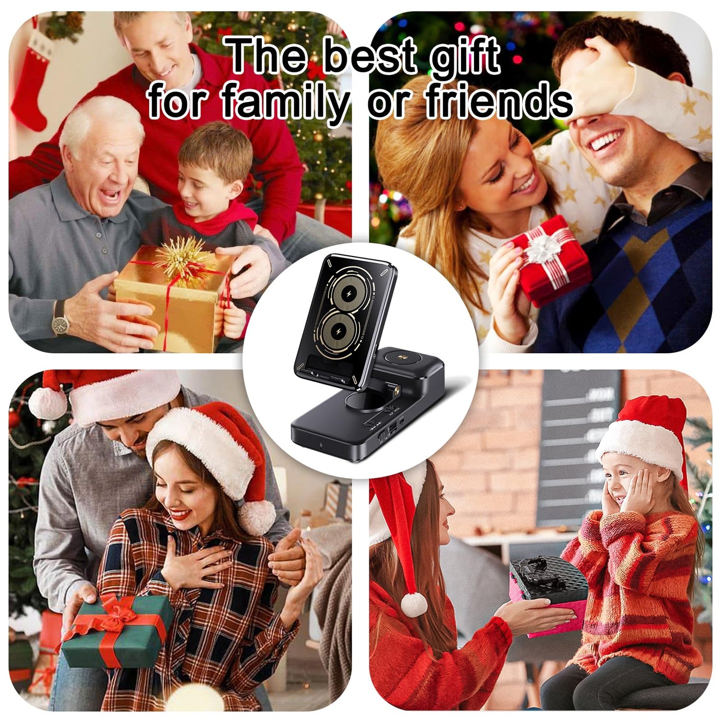 MepvabKY Bluetooth Speaker with Wireless Charging & Phone Stand,HD Surround Sound Perfect for Home and Outdoors,Cool Tech Kitchen Gadgets,Gift for Men,Women,Speaker for iPhone/Samsung/iPad