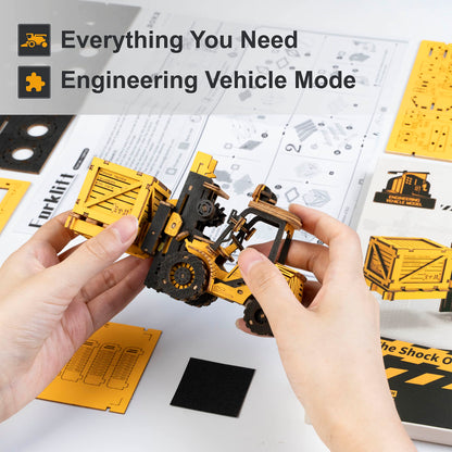 Rowood 3D Puzzles for Adults, DIY Wooden Model Kit for Adults to Build, STEM Engineering Vehicle Model as Birthday Forklift