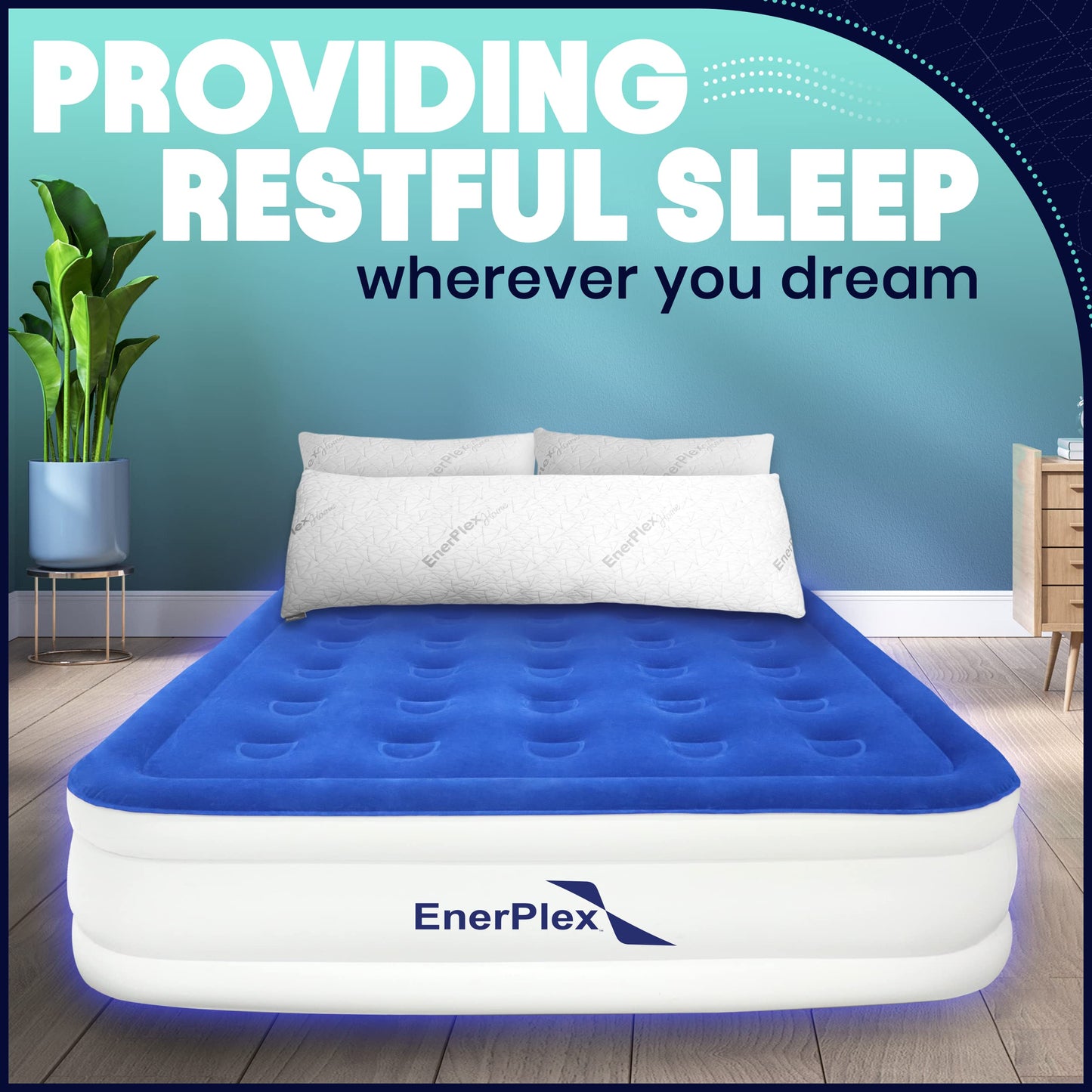 EnerPlex Memory Foam Pillows - Pack of 2 Adjustable, CertiPUR-US Certified King Size Pillows for Sleeping w/Extra Foam & Removable Viscose of Bamboo Cover - Machine Washable Firm Pillow