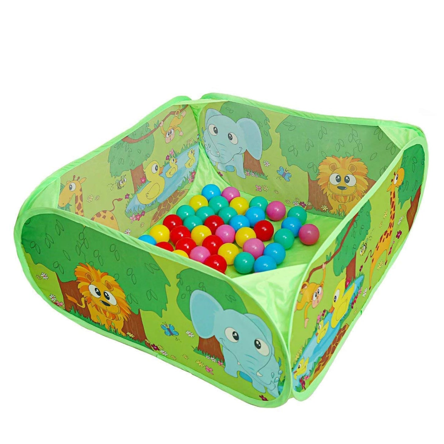 PLAY 10 Ball Pit with 50 Balls, Pop-up Kids Pit Balls Pool, Play Tent for Babies Toddlers Boy Girls, Indoor Outdoor Play 29.5''x29.5''x11.8''