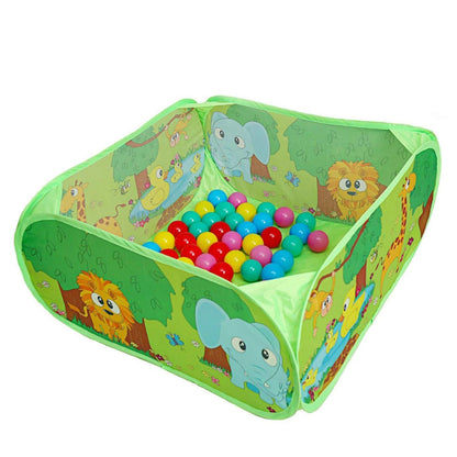 PLAY 10 Ball Pit with 50 Balls, Pop-up Kids Pit Balls Pool, Play Tent for Babies Toddlers Boy Girls, Indoor Outdoor Play 29.5''x29.5''x11.8''