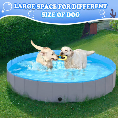 Hard Plastic Foldable Outside Kids Swimming Pool 80"