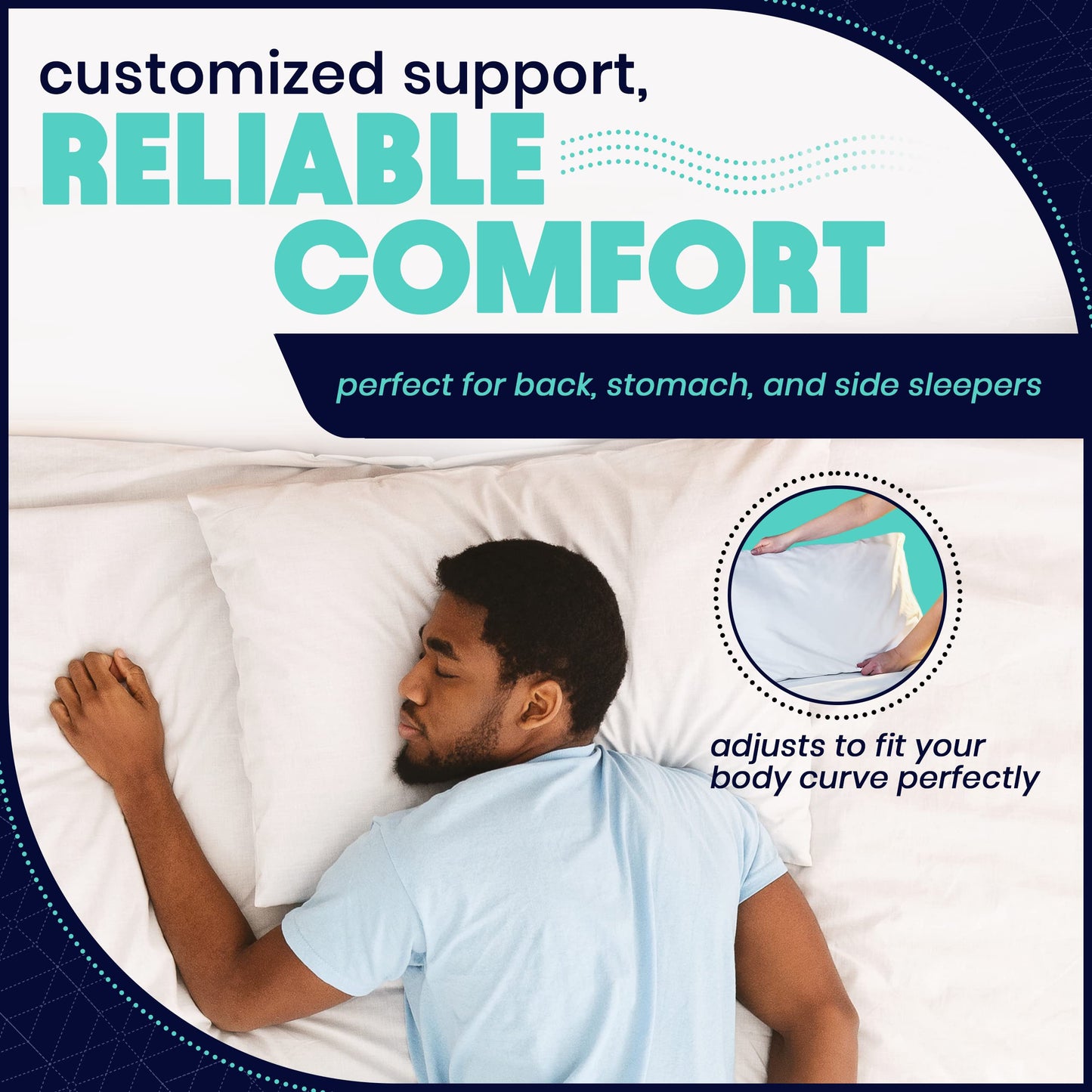 EnerPlex Memory Foam Pillows - Pack of 2 Adjustable, CertiPUR-US Certified King Size Pillows for Sleeping w/Extra Foam & Removable Viscose of Bamboo Cover - Machine Washable Firm Pillow