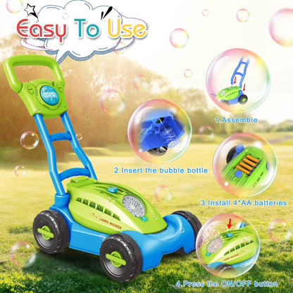 Lawn Mower Bubble Machine