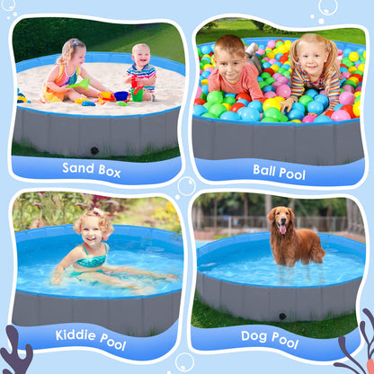 Hard Plastic Foldable Outside Kids Swimming Pool 80"
