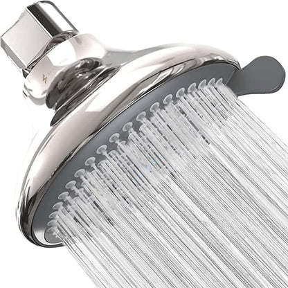 SparkPod High Pressure 3-Function Rain Shower Head - Luxury Modern Look - 3.75" Wide Angle Rainfall Showerhead - No Hassle Tool-less 1-Min Installation (Luxury Polished Chrome)