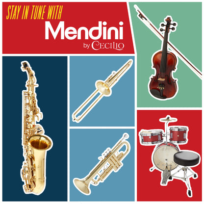 Mendini By Cecilio Kids Drum Set - Junior Kit w/ 4 Drums (Bass, Tom, Snare, Cymbal), Drumsticks, Drum Throne - Beginner Drum Sets & Musical Instruments