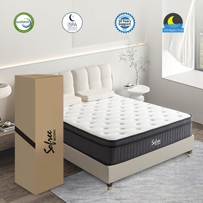 sofree bedding Full Size Mattress, 12 Inch Memory Foam Hybrid Mattress, Full Mattress in a Box for Motion Isolation, Strong Edge Support, Pressure Relief, Medium Firm, CertiPUR-US