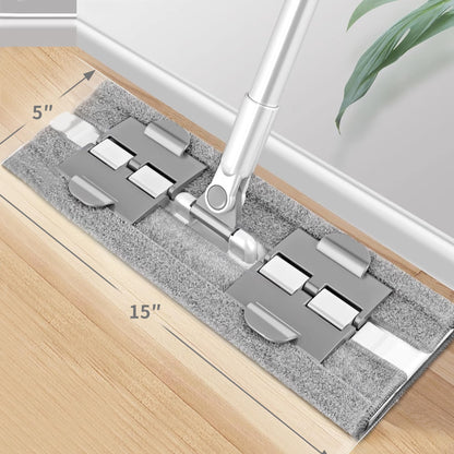 BOOMJOY Microfiber Mops for Floor Cleaning with 2 Washable Pads, Wet and Dry Mops for Hardwood Floor Cleaning, Laminate Floor Cleaner Mop