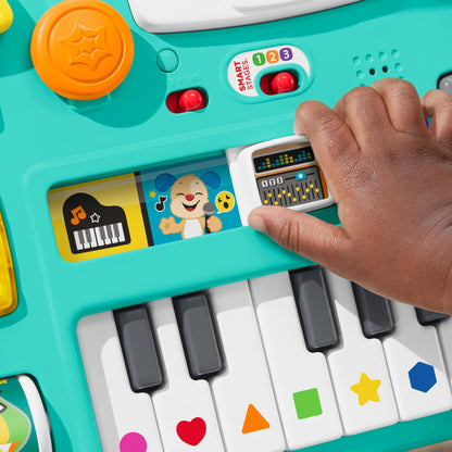Fisher-Price Laugh & Learn Baby & Toddler Toy Mix & Learn DJ Table Musical Activity Center with Lights & Sounds for Ages 6+ Months