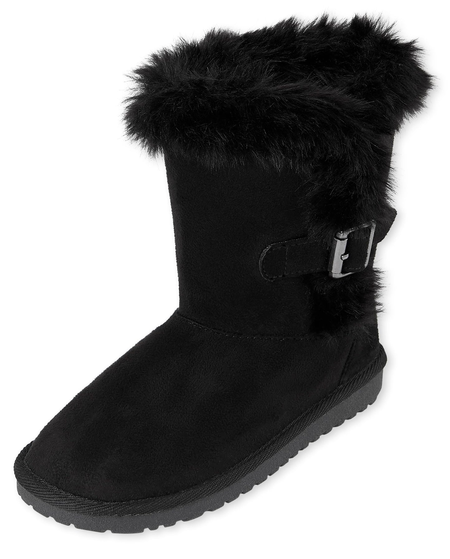 The Children's Place Girls Warm Lightweight Winter Boot Fashion, Onyx, 3 Big Kid