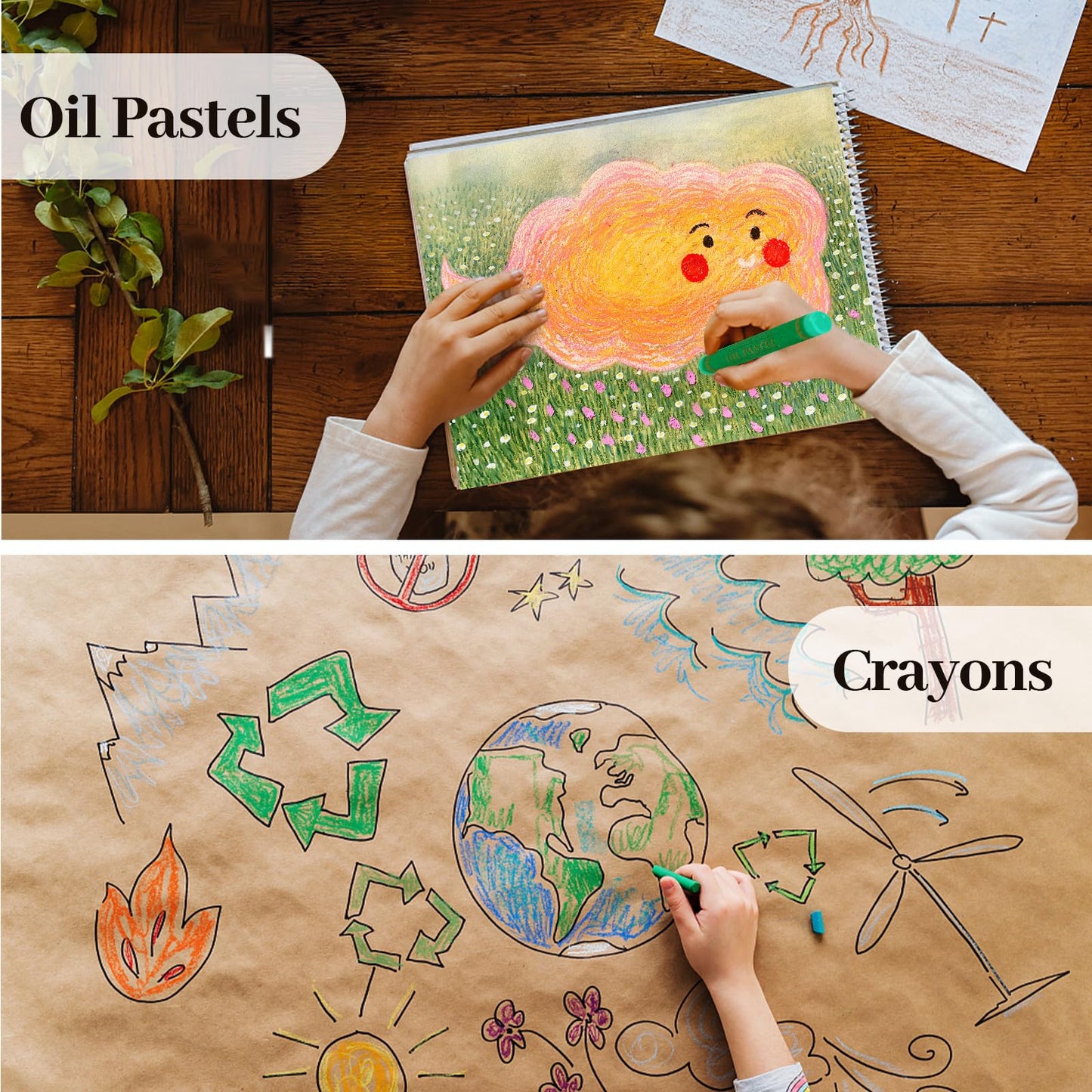 150 PCS Art Supplies Drawing Painting Art for Kids Girls Boys Teens, Art Set Case Includes Oil Pastels, Crayons, Colored Pencils, Watercolor Cakes for Christmas Gifts (Blue)