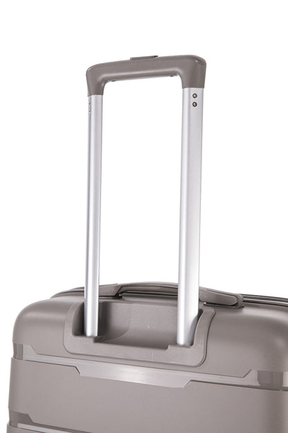 Rockland Pasadena Hardside Spinner Wheel Luggage, Silver, 19", 23", 27"