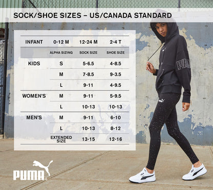 PUMA mens 6 Pack Crew Socks, Dark Gray, 13-Oct US