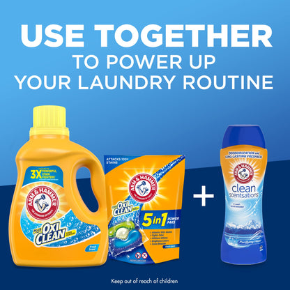 Arm & Hammer Plus OxiClean Fresh Scent, 128 Loads Liquid Laundry Detergent, 166.5 Fl oz