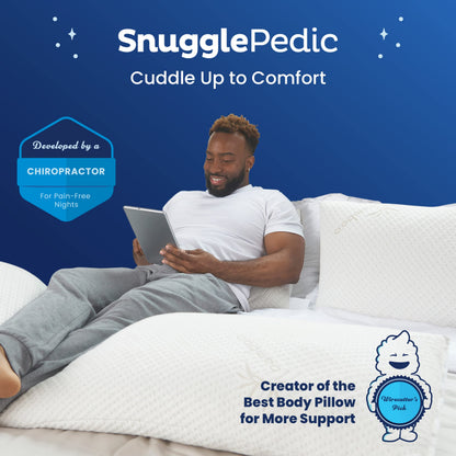 Snuggle-Pedic Toddler Pillow for Travel & Camping - USA Made Shredded Memory Foam Pillows w/Cooling Cover - GreenGuard Gold Certified Kids Pillow