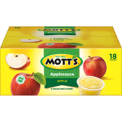Mott's Applesauce, 4 oz cups, 18 count (Pack of 4)