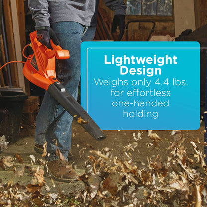 BLACK+DECKER Electric Leaf Blower, 7-Amp (LB700),Pack of 1