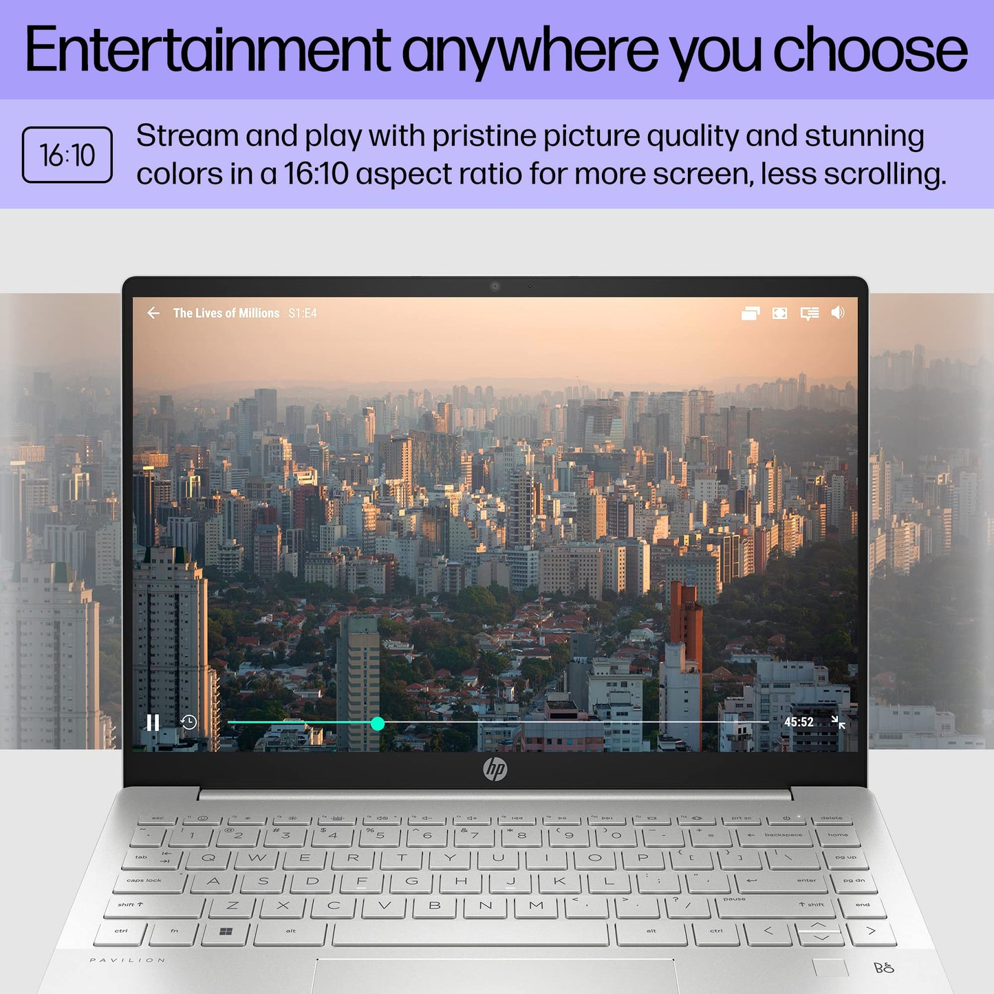 HP Pavilion Plus 14 inch Laptop, 2.8K OLED Display, 13th Generation Intel Core i7-1355U, 16 GB RAM, 1 TB SSD, NVIDIA GeForce RTX 2050 Graphics, Windows 11 Pro, 14-eh1299nr (2023)