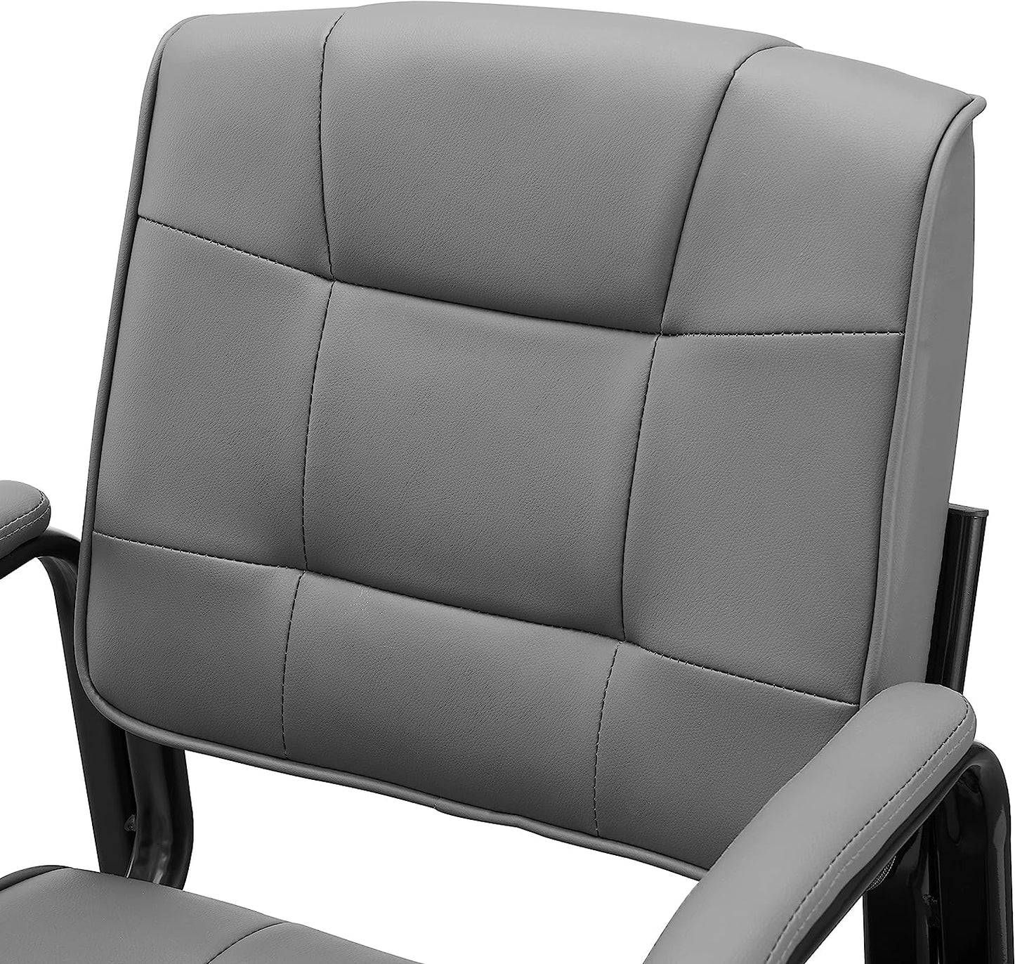 UPDATE: DEAD! Naomi Home Indulge in Comfort Mindy Office Guest Chair Set of 8 - Luxurious Leather Executive Waiting Room Chairs Set of 8 for Reception, Conference, and Lobby Spaces – Gray