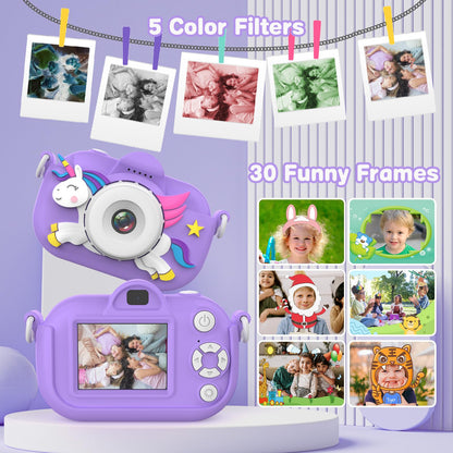 MKQ Kids Camera Toddler Camera for Girls Boys, 3-12 Year Old Girl Boy Gifts Kid Camera Toys, 1080P HD Kids Digital Video Cameras for Toddler, Child Camera for 3 4 5 6 7 8 9 10 11 12 Years Old Kids