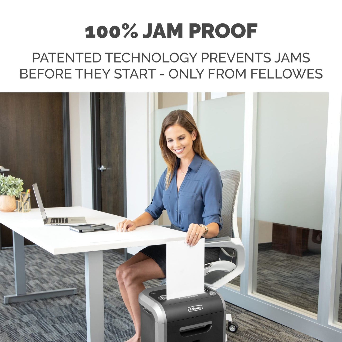 Fellowes ‎Powershred 79Ci 16-Sheet 100% Jam-Proof Crosscut Paper Shredder for Office and Home, Black/Dark Silver 3227919