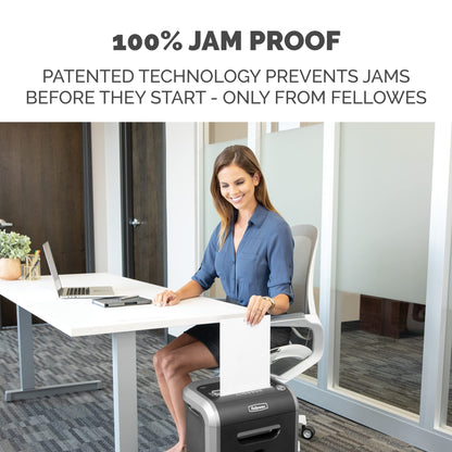 Fellowes ‎Powershred 79Ci 16-Sheet 100% Jam-Proof Crosscut Paper Shredder for Office and Home, Black/Dark Silver 3227919