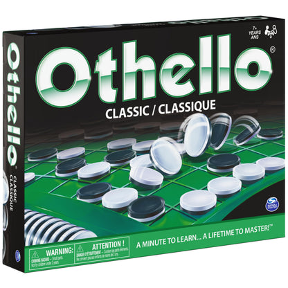 Spin Master Othello, Strategy Classic Family Board Game 2-Player Reversi Brain Teaser STEM Math Skills, for Adults and Kids Ages 7 and up