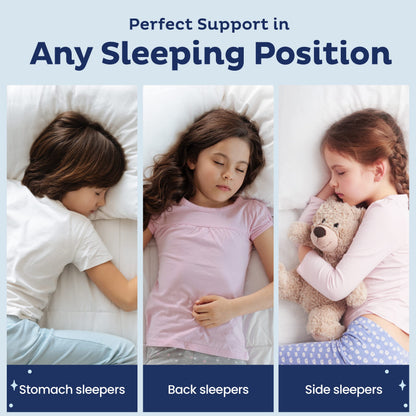 Snuggle-Pedic Toddler Pillow for Travel & Camping - USA Made Shredded Memory Foam Pillows w/Cooling Cover - GreenGuard Gold Certified Kids Pillow