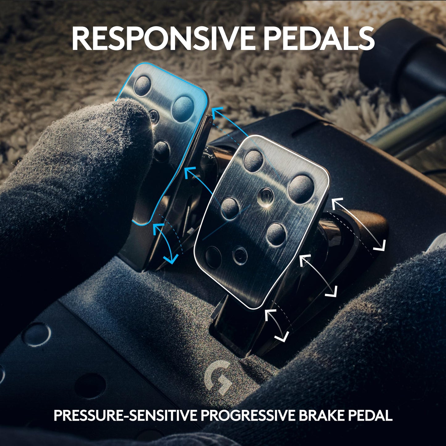 Logitech G923 Racing Wheel and Pedals for Xbox Series X|S, Xbox One and PC featuring TRUEFORCE up to 1000 Hz Force Feedback, Responsive Pedal, Dual Clutch Launch Control, and Genuine Leather Wheel Cover