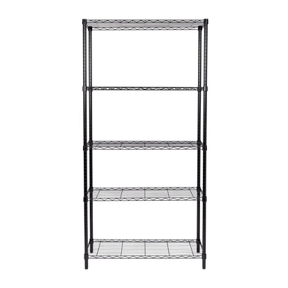 Honey-Can-Do SHF-01442 Storage Shelving, 5-Tier, Black