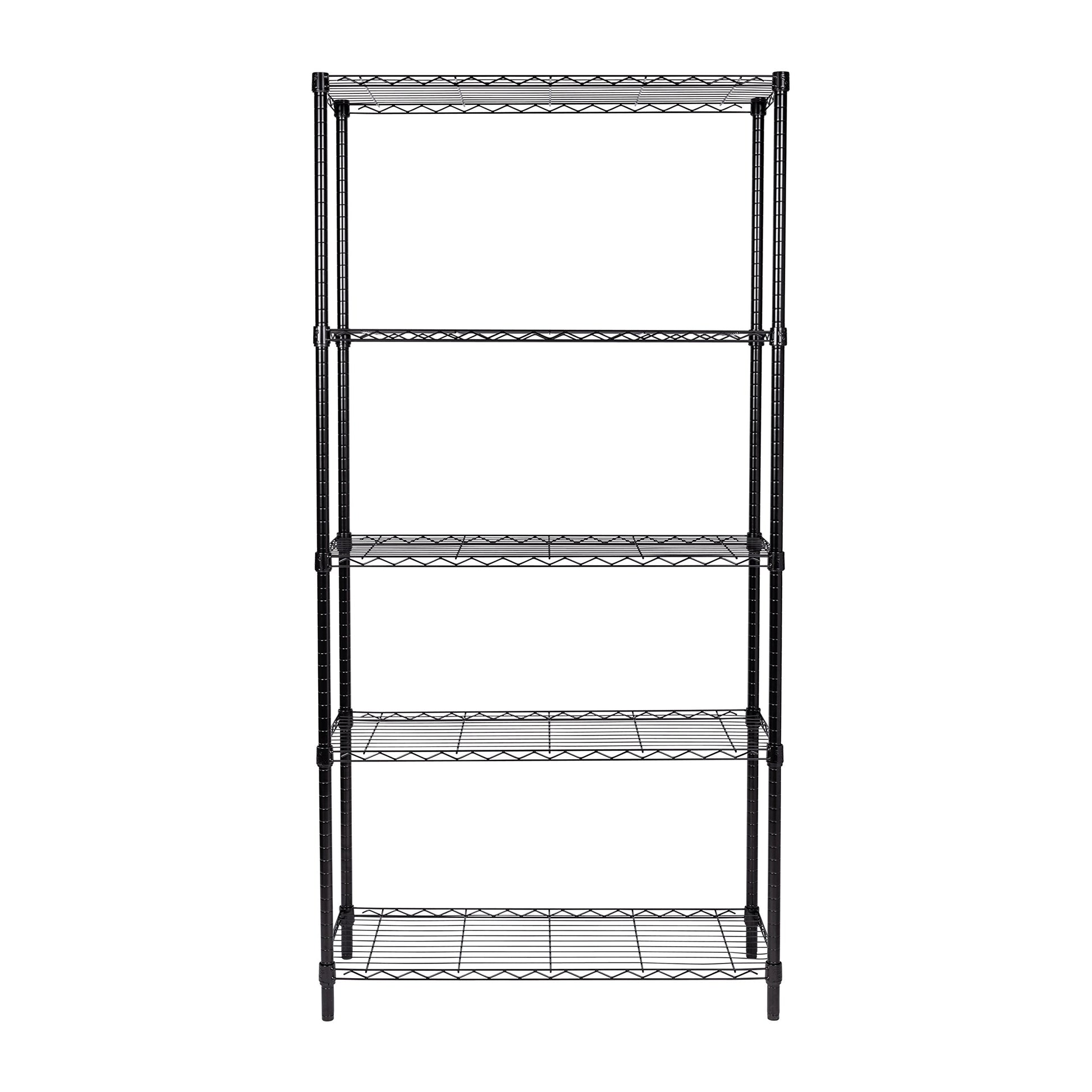 HoneyCanDo SHF01442 Storage Shelving, 5Tier, Black Save Crazy Deals