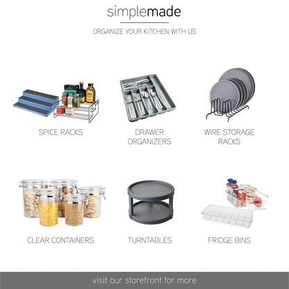 simplemade Rectangle Step Trash Can - 5 Liter / 1.3 Gallon - Stainless Steel Bathroom Trash Can | Small Trash Can with Lid | Office Trash Can | Garbage Can with Lid | Metal Wastebasket (Steel)