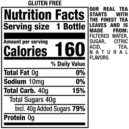 Snapple Peach Tea, 16 fl oz recycled plastic bottle, Pack of 12