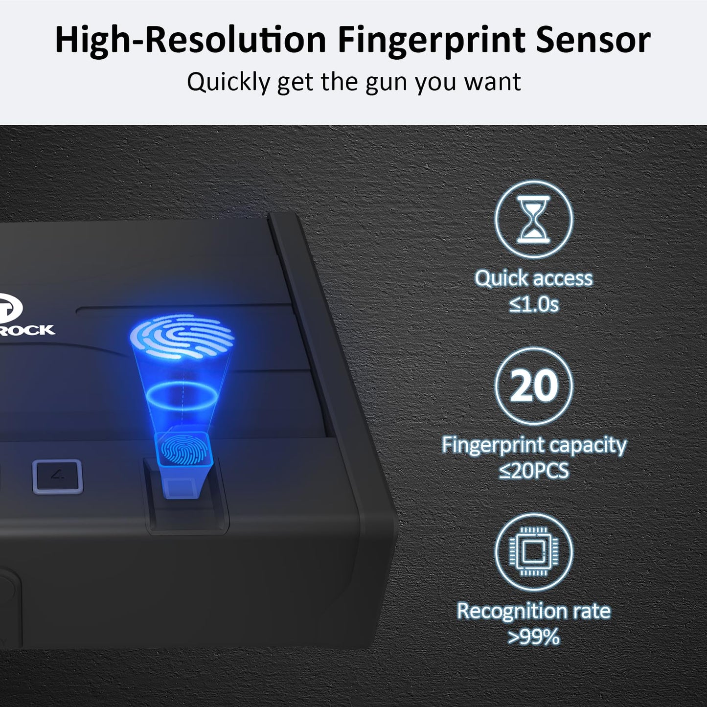 UPDATE: This Code Has Expired! HARDROCK gun safe for handgun, biometric gun safes for Pistol，fingerprint gun safe for Handgun,Quick-Access，Ammunition Storage Security lock box for Home nightstand bedside