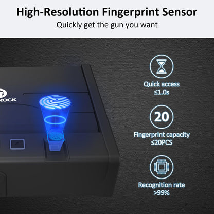 UPDATE: This Code Has Expired! HARDROCK gun safe for handgun, biometric gun safes for Pistol，fingerprint gun safe for Handgun,Quick-Access，Ammunition Storage Security lock box for Home nightstand bedside