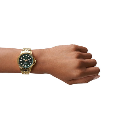 Fossil Women's FB-01 Quartz Stainless Steel Three-Hand Watch, Color: Gold (Model: ES4746)