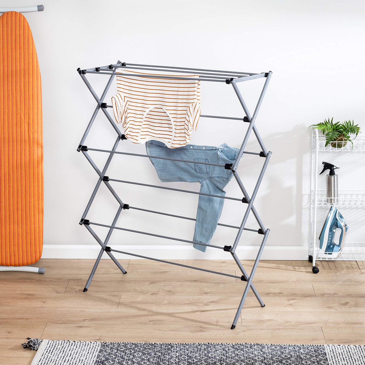 Nul Rack Honey-Can-Do Oversize Collapsible Clothes Drying Rack DRY-09066 Silver ...