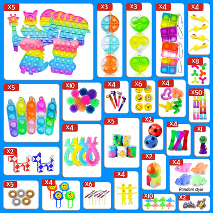1000pcs Party Favors for Kids, Fidget Toys Pack, Stocking Stuffers, Birthday Gift Toys, Prize Box, Treasure Box, Goodie Bag Stuffers,Carnival Prizes