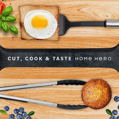 Home Hero 25 Pcs Kitchen Utensils Set - Cooking Utensils Set with Spatula - First Home Essentials Utensil Sets - Household Essentials - Kitchen Gadgets & Kitchen Tool Gift (25 Pcs Set - Black)