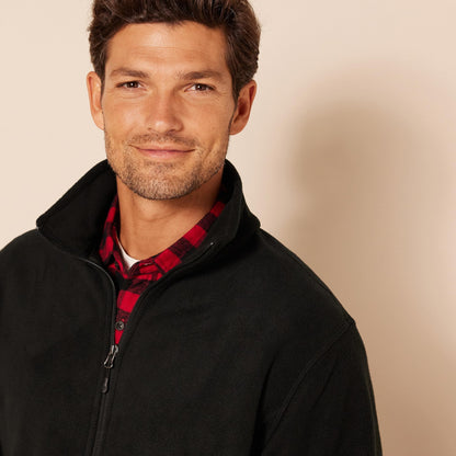 Amazon Essentials Men's Full-Zip Fleece Jacket (Available in Big & Tall), Black, Medium
