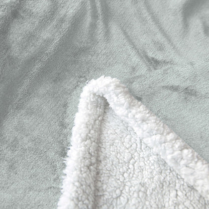 VASANI Sherpa Fleece Throw Blanket, Soft Fuzzy Blanket for Sofa Couch Bed, Warm Cozy Blanket, Light Gray, 50x60 Inches