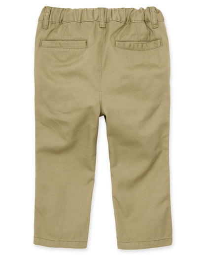 The Children's Place Baby Boys and Toddler Boys Skinny Chino Pants, FLAX, 9-12 MONTHS