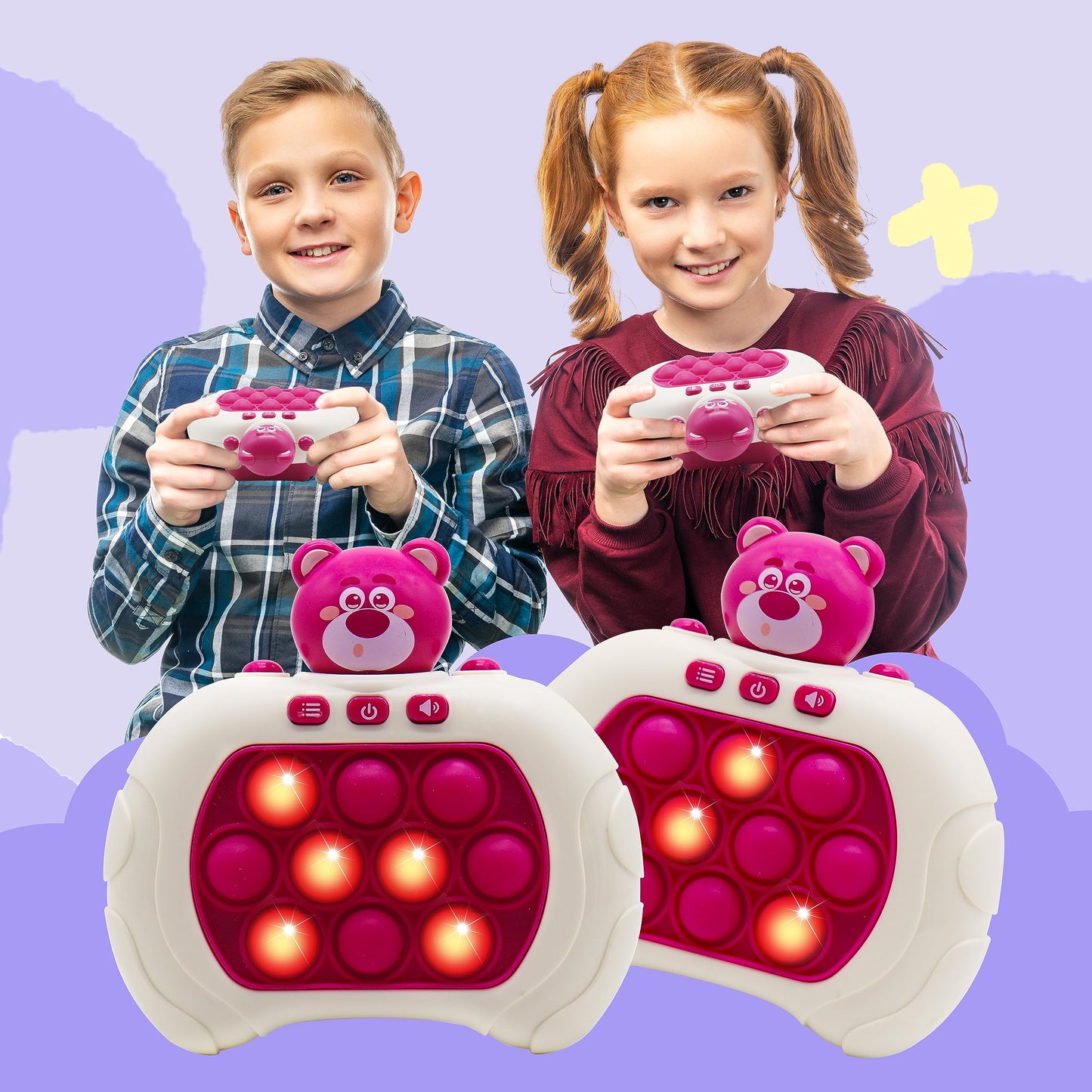 Fast-Push-Bubble-Game-Animal for Kids & Adults [Pop Fidget Quick Push Game] [Light up Puzzle Speed Push Game] [Handheld Fidget Game Toy] Gift for Girls Age 3-12