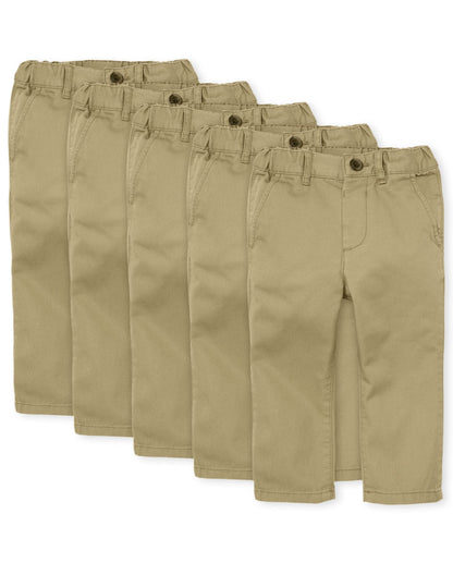 The Children's Place Baby Boys and Toddler Boys Skinny Chino Pants, FLAX, 9-12 MONTHS