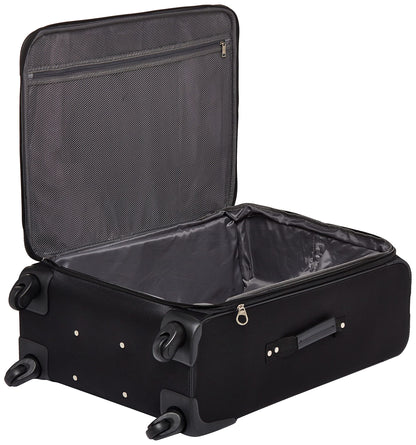 American Tourister Pop Max Softside Luggage with Spinner Wheels, Black, 3-Piece Set (21/25/29)